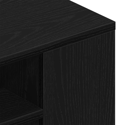 Wall-Mounted TV Cabinet - Black Oak, 100x30x26.5 cm, Engineered Wood