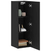 Wall-Mounted TV Cabinet in Black Oak - 30.5x30x90 cm, Made of Engineered Wood