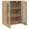Wall-Mounted Cabinet with Glass Doors Artisan Oak 69,5x34x90 cm
