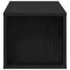 Wall-Mounted TV Cabinet - Black Oak, 100x30x26.5 cm, Engineered Wood