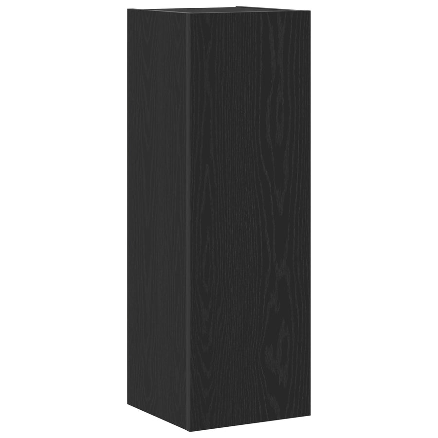 Wall-Mounted TV Cabinet in Black Oak - 30.5x30x90 cm, Made of Engineered Wood