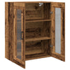 Wall-Mounted Cabinet with Glass Doors Old Wood 69,5x34x90 cm