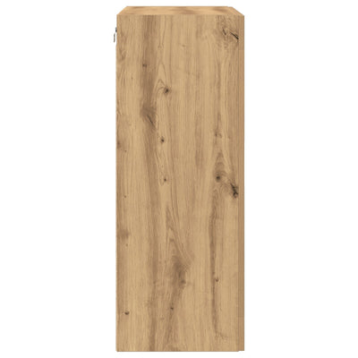 Wall-Mounted Cabinet with Glass Doors Artisan Oak 69,5x34x90 cm