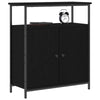 Wall-Mounted Cabinet Black Oak 69,5x34x90 cm Engineered Wood
