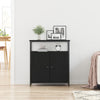 Wall-Mounted Cabinet Black Oak 69,5x34x90 cm Engineered Wood