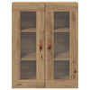 Wall-Mounted Cabinet with Glass Doors Artisan Oak 69,5x34x90 cm