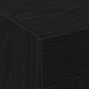 Wall-Mounted Cabinet with Glass Doors Black Oak 69,5x34x90 cm