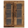 Wall-Mounted Cabinet with Glass Doors Old Wood 69,5x34x90 cm