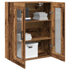 Wall-Mounted Cabinet with Glass Doors Old Wood 69,5x34x90 cm