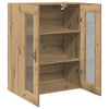 Wall-Mounted Cabinet with Glass Doors Artisan Oak 69,5x34x90 cm