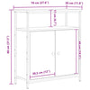 Wall-Mounted Cabinet Black Oak 69,5x34x90 cm Engineered Wood