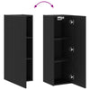 Wall-Mounted TV Cabinet in Black Oak - 30.5x30x90 cm, Made of Engineered Wood