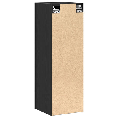 Wall-Mounted TV Cabinets - 2 pcs Black Oak, 30.5x30x90 cm, Made from Engineered Wood