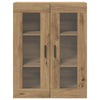 Wall-Mounted Cabinet with Glass Doors Artisan Oak 69,5x34x90 cm