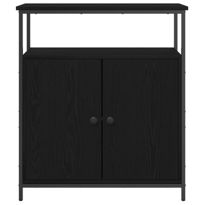 Wall-Mounted Cabinet Black Oak 69,5x34x90 cm Engineered Wood