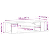Wall-Mounted TV Cabinet - Black Oak, 100x30x26.5 cm, Engineered Wood
