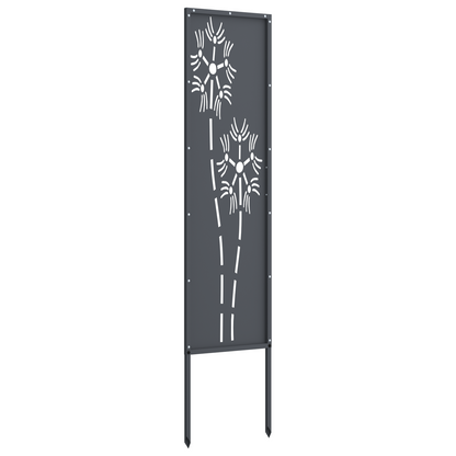 Garden Privacy Screen Anthracite 32 x 140 cm Cold-rolled steel