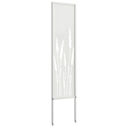 Garden Privacy Screen White 32 x 140 cm Cold-rolled steel