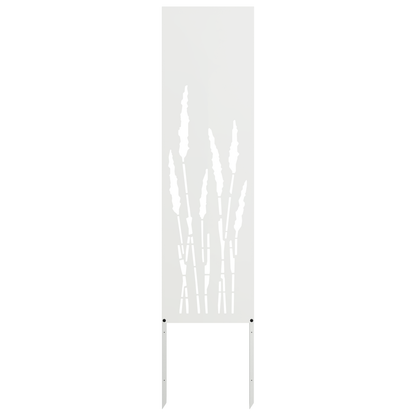Garden Privacy Screen White 32 x 140 cm Cold-rolled steel