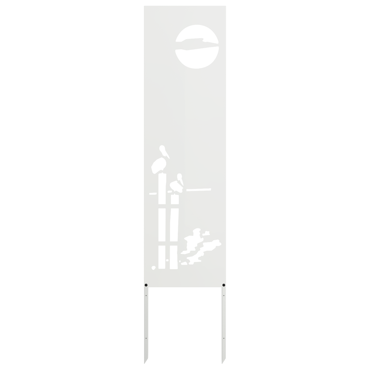 Garden Privacy Screen White 32 x 140 cm Cold-rolled steel
