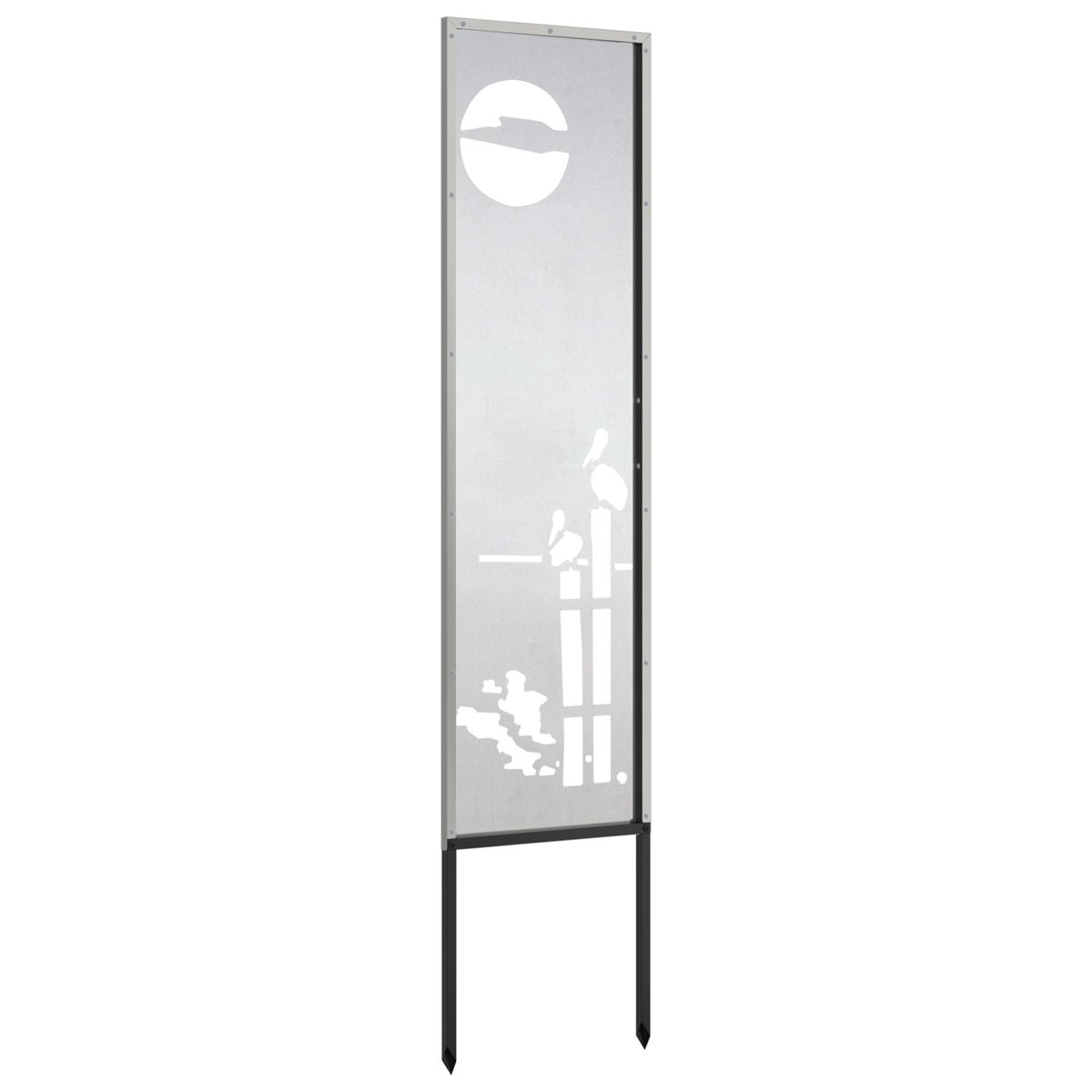 Garden Privacy Screen Silver 32 x 140 cm Stainless steel