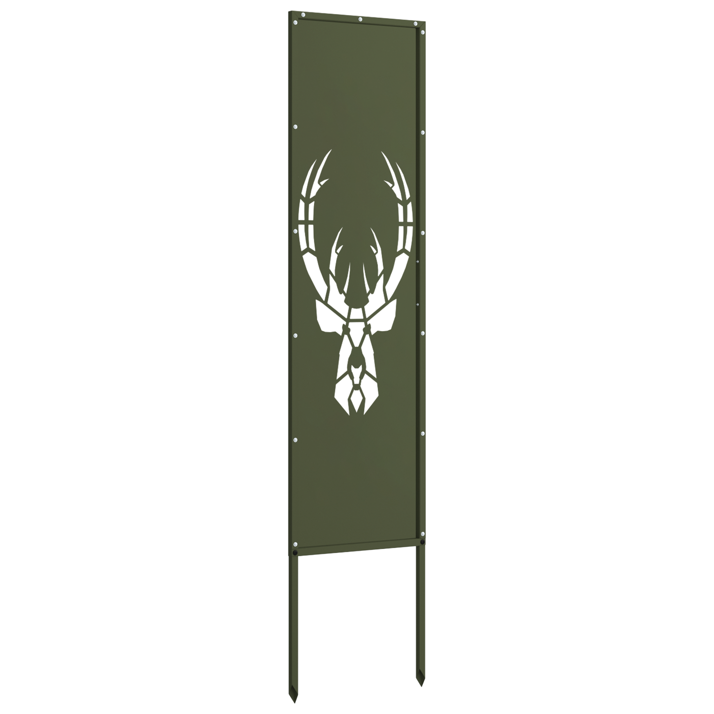 Garden Privacy Screen Olive green 32 x 140 cm Cold-rolled steel