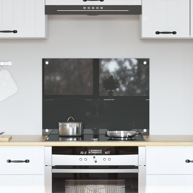 Kitchen Backsplash Dark Grey 70x50x0.6 cm Tempered Glass