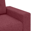 2 Piece Sofa Set with Cushions Wine Red Fabric