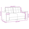2 Piece Sofa Set with Cushions Wine Red Fabric