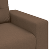 2 Piece Sofa Set with Cushions Brown Fabric