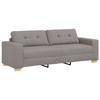 2 Piece Sofa Set with Cushions Taupe Fabric