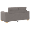 2 Piece Sofa Set with Cushions Taupe Fabric