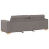 2 Piece Sofa Set with Cushions Taupe Fabric