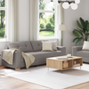 2 Piece Sofa Set with Cushions Taupe Fabric