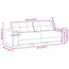 2 Piece Sofa Set with Cushions Taupe Fabric