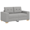 2 Piece Sofa Set with Cushions Cloud Grey Fabric
