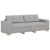 2 Piece Sofa Set with Cushions Cloud Grey Fabric