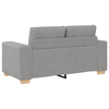2 Piece Sofa Set with Cushions Cloud Grey Fabric