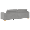 2 Piece Sofa Set with Cushions Cloud Grey Fabric