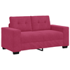 2 Piece Sofa Set with Cushions Wine Red Velvet