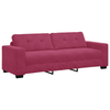 2 Piece Sofa Set with Cushions Wine Red Velvet