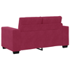 2 Piece Sofa Set with Cushions Wine Red Velvet