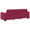 2 Piece Sofa Set with Cushions Wine Red Velvet