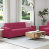 2 Piece Sofa Set with Cushions Wine Red Velvet