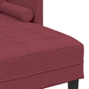2 Piece Sofa Set with Cushions in Wine Red Fabric