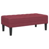 2 Piece Sofa Set with Cushions in Wine Red Fabric