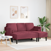 2 Piece Sofa Set with Cushions in Wine Red Fabric