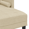 2 Piece Sofa Set with Cushions Cream Fabric