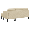 2 Piece Sofa Set with Cushions Cream Fabric