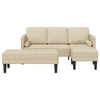 2 Piece Sofa Set with Cushions Cream Fabric